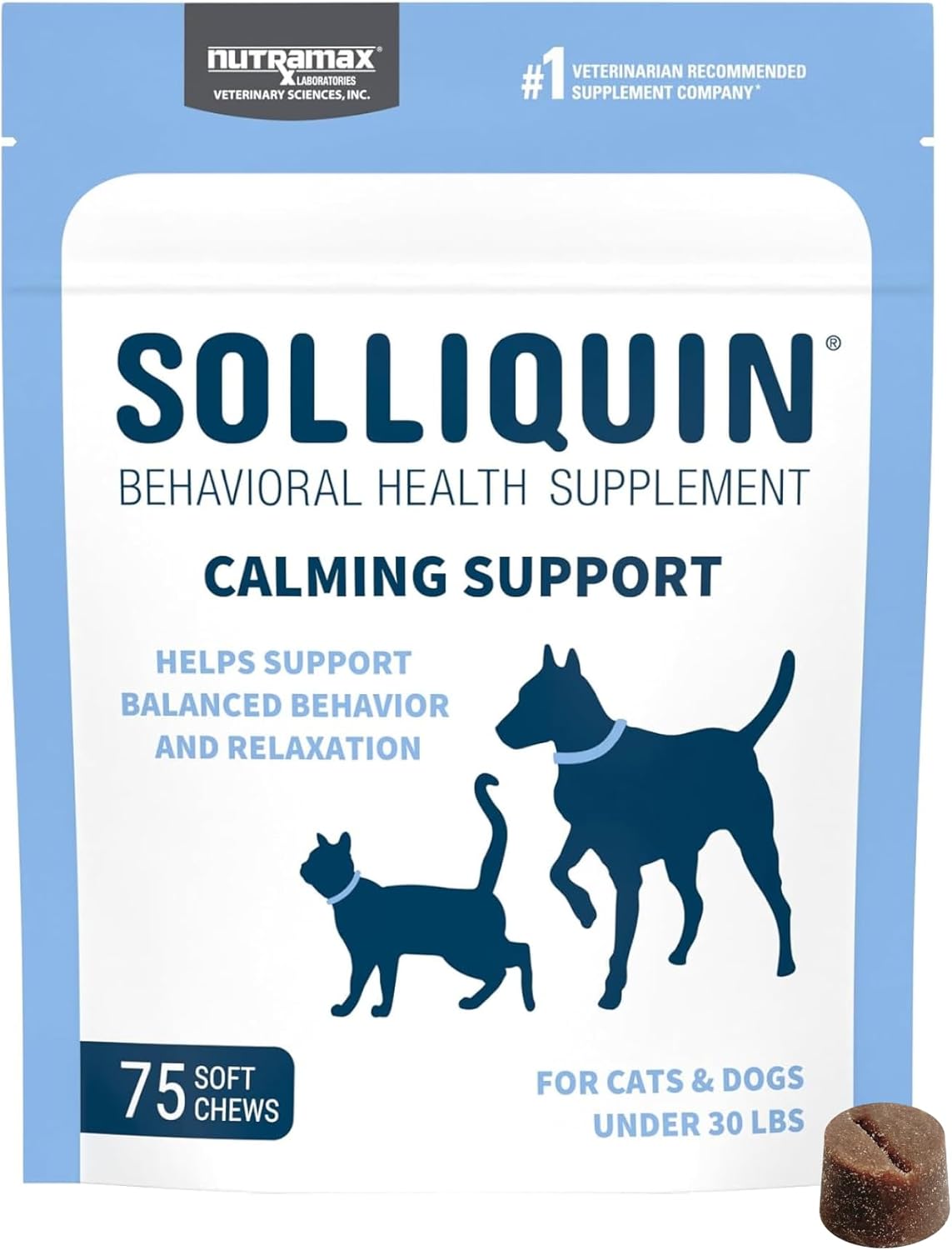 Nutramax Solliquin Calming Supplement (75 Soft Chews)