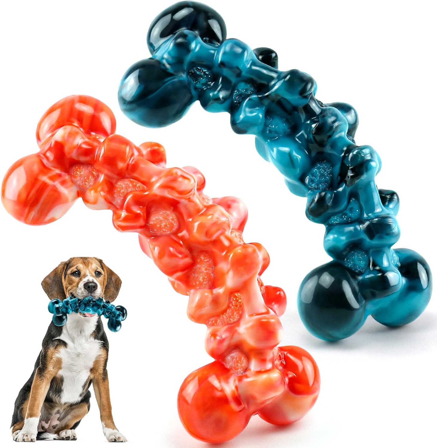 Aggressive Chewer Teeth Cleaning Bones (2 Pack - Nylon)