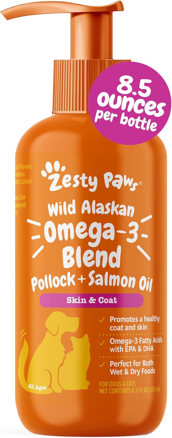 Zesty Paws Wild Alaskan Omega-3 Oil (8.5oz)
