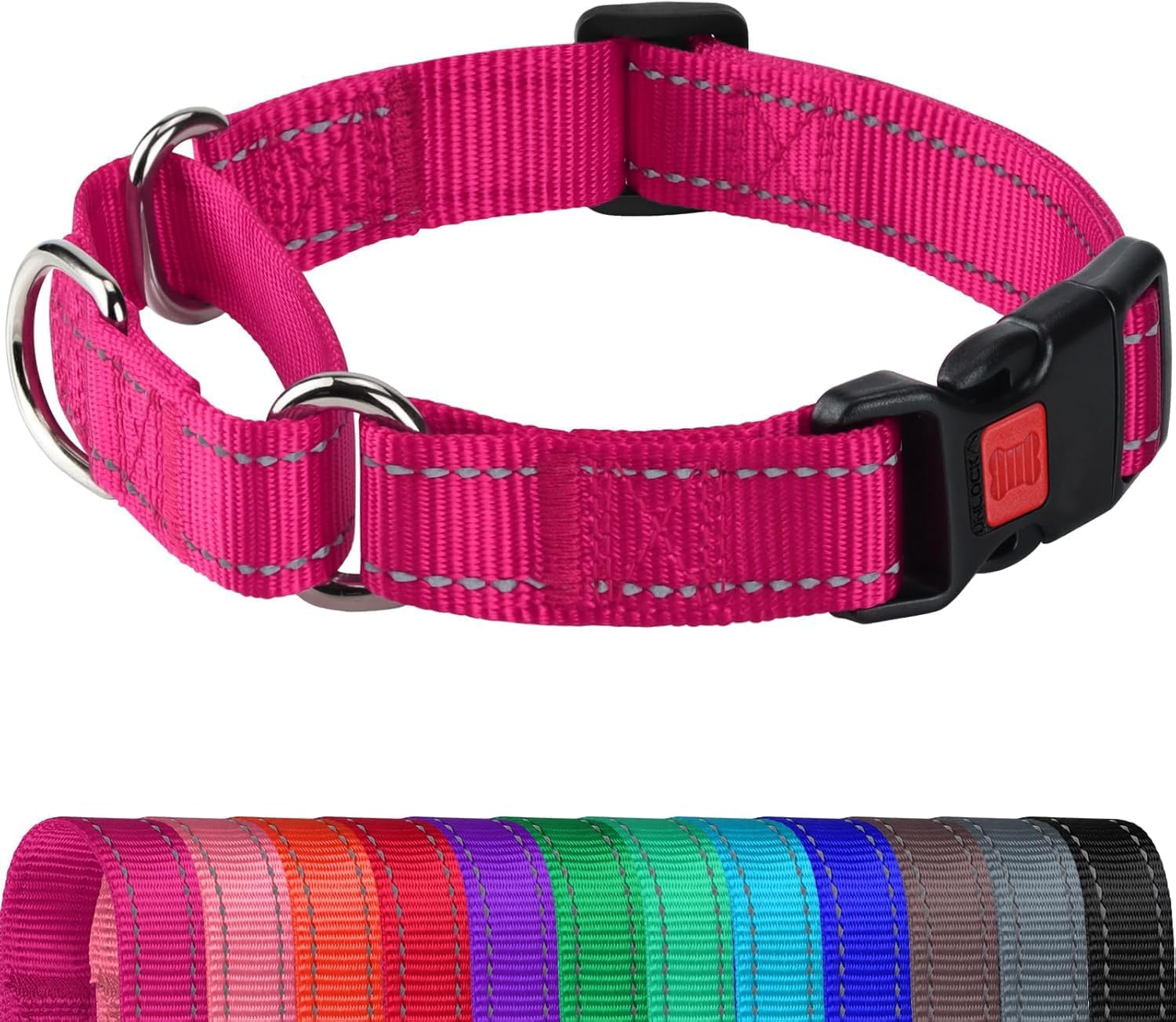 Joytale Martingale Collar for Dogs (Hotpink)
