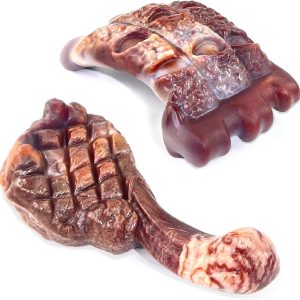 Indestructible Dog Chew Toys Meat Shape (2 Pack)