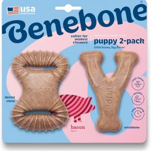 Benebone Puppy 2-Pack Dental Chew (Bacon Flavor)