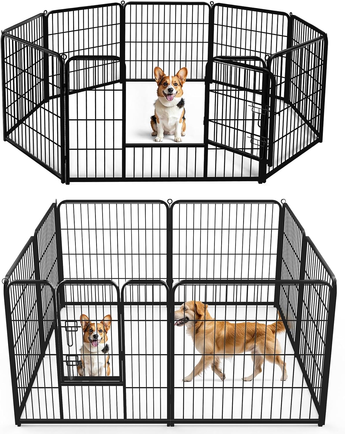 DUMOS Dog Playpen Indoor Metal (32 Inch - 8 Panels)
