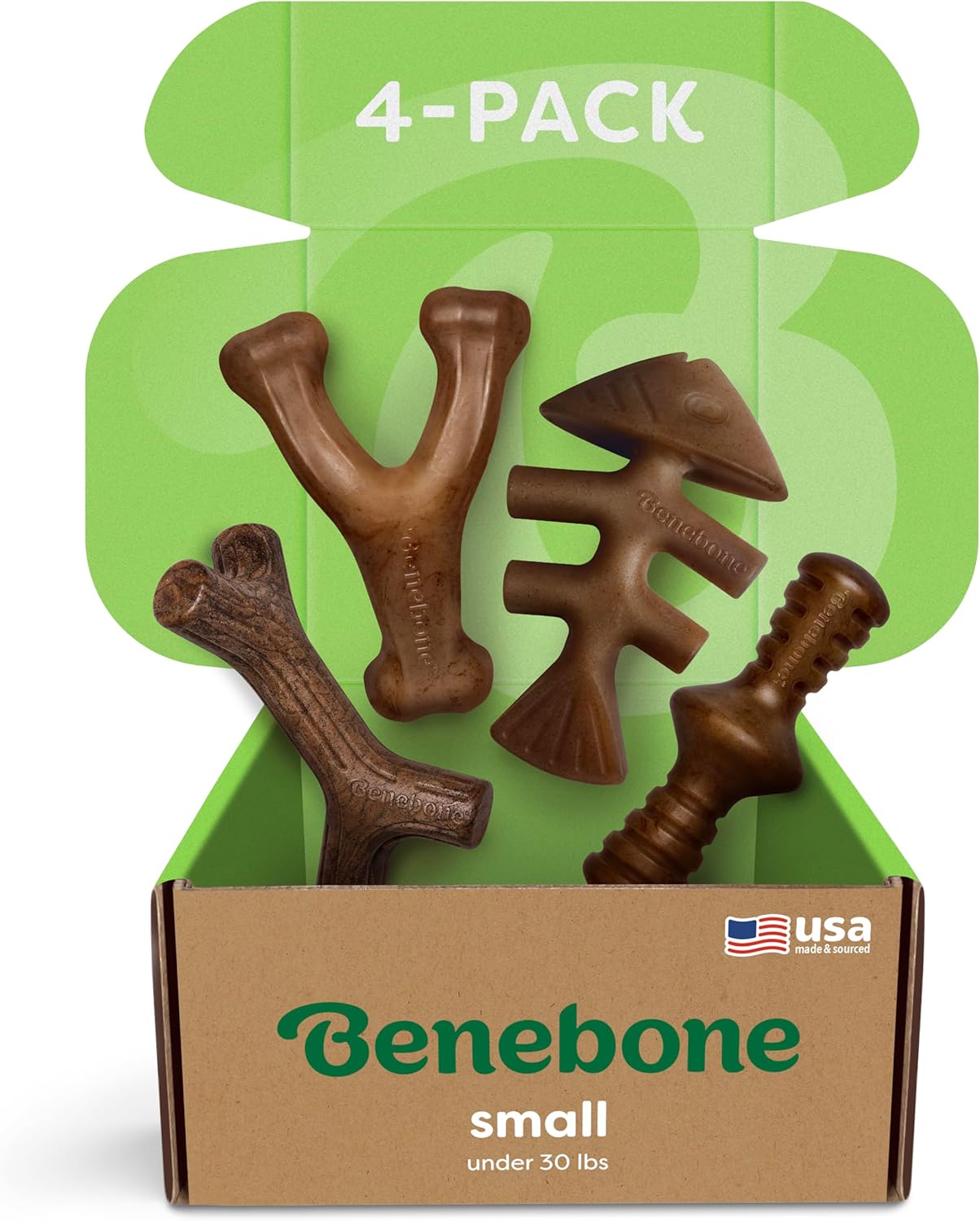 Benebone Small Dog 4-Pack Variety Set (Under 30lbs)