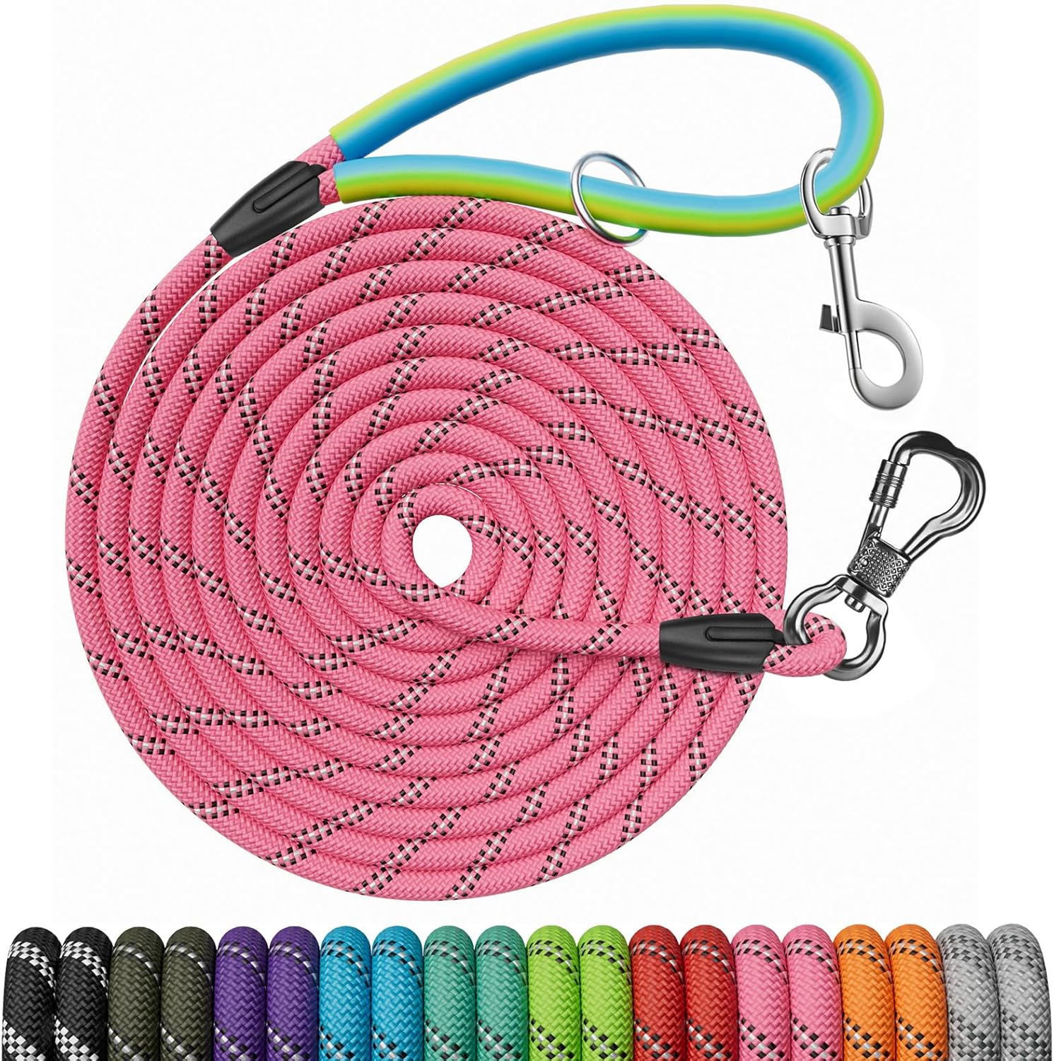 NTR Dog Long Leash 30FT Recall Training Lead (Pink)